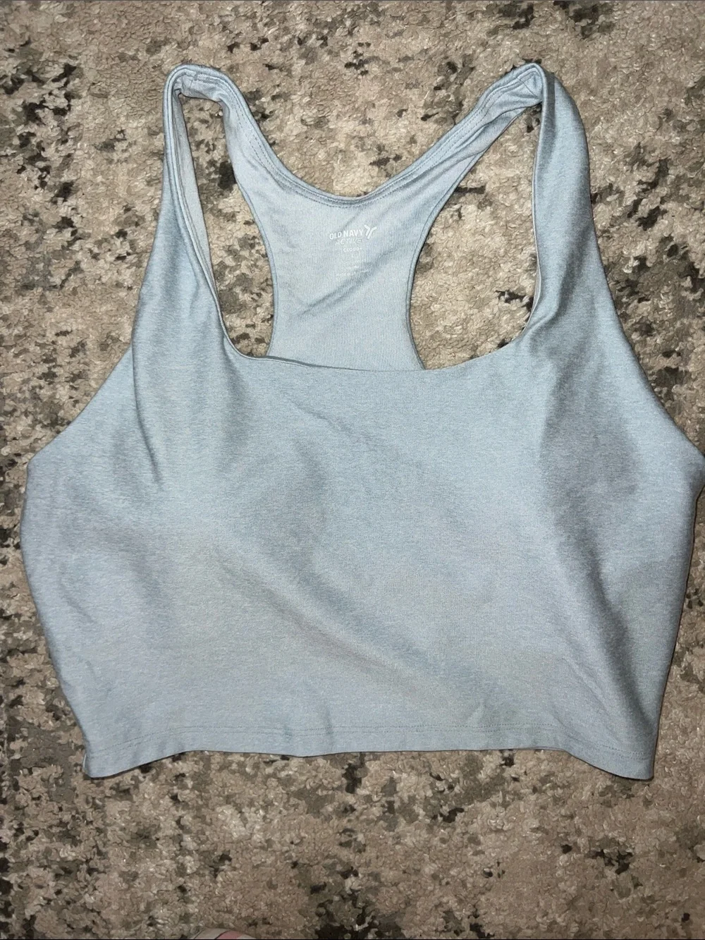 Old Navy Cloud Light Blue Leggings & Racerback Crop Top Set Sz L